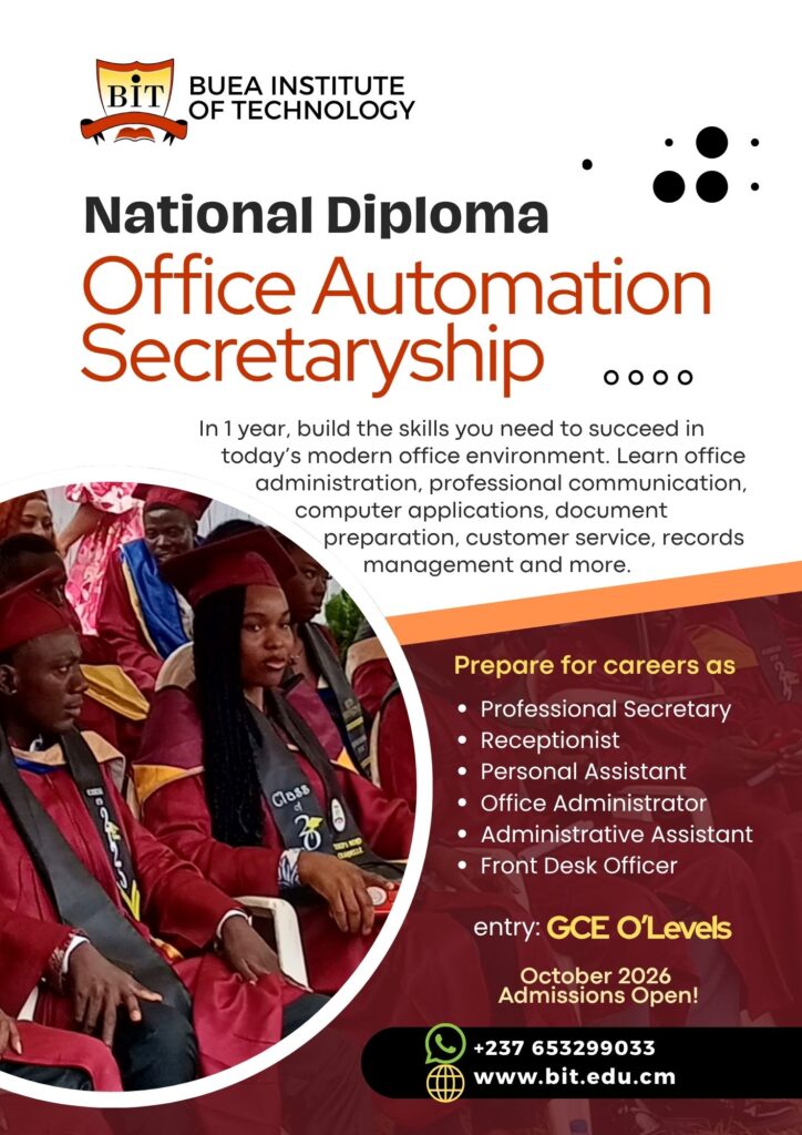 The National Diploma Office Automation & Secretarialship Programme at Buea Institute of Technology (BIT)